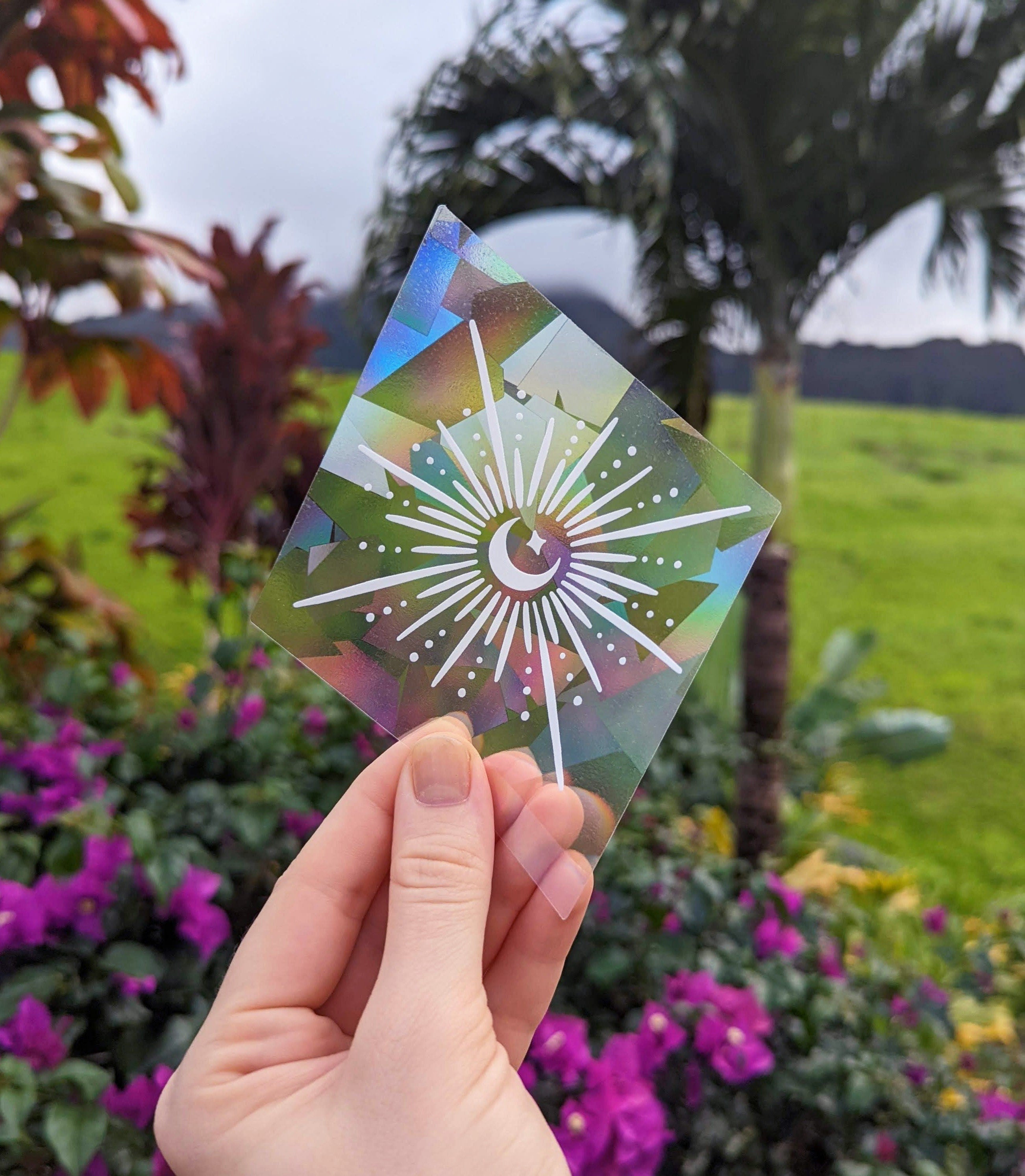 NEW Sun Goddess Diamond Suncatcher Sticker Window Decal Rainbow Maker  Celestial Aesthetic Sun Catcher Sticker 5.5 