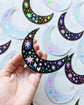 Holographic Moon & Stars Stickers