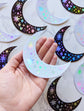 Holographic Moon & Stars Stickers