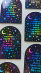 "Beautiful humans..." Holographic Sticker