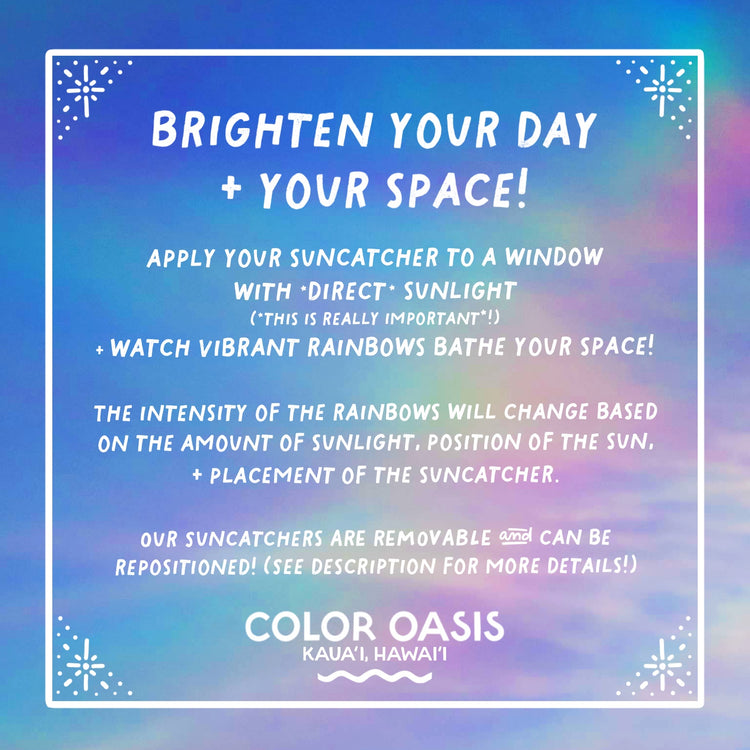 Oasis Sun Catcher Sticker – Rainbow Spaces
