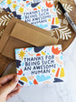 "Thanks for being such an awesome human" Eco-Friendly Thank You Cards