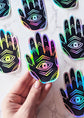 Hamsa Hand Evil Eye Holographic Vinyl Sticker