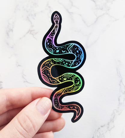 Holographic Vinyl Celestial Snake Sticker