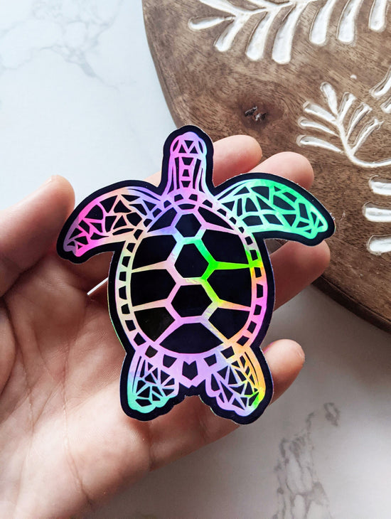 Holographic Honu Sea Turtle Sticker