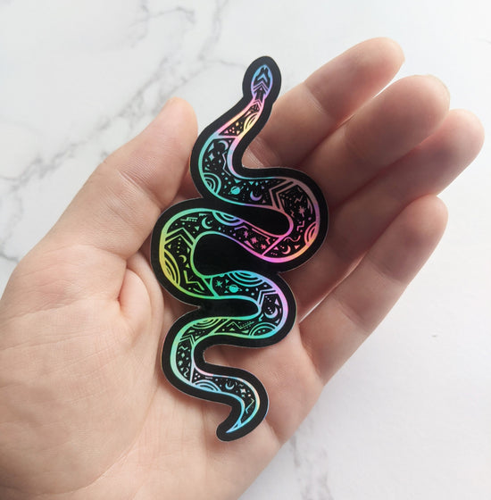Holographic Celestial Snake Sticker