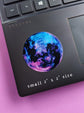 Colorful Full Moon Vinyl Sticker