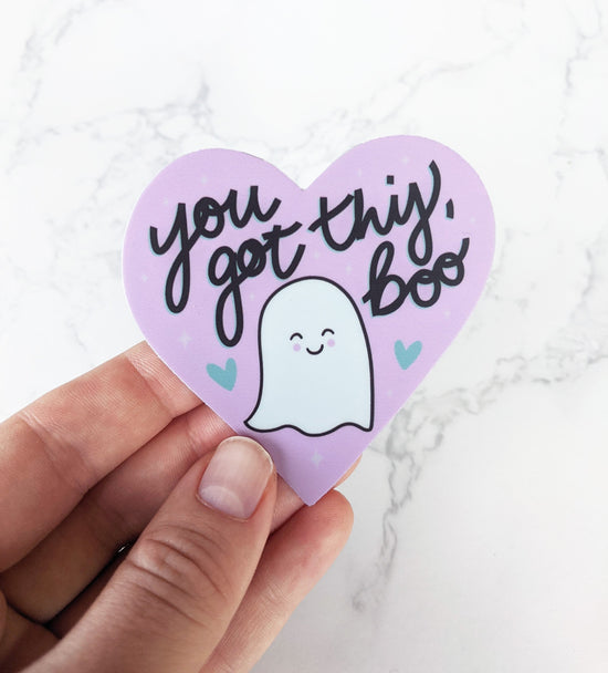 "You Got This Boo" Cute Little Ghost Sticker