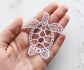 Honu Sea Turtle Sticker in Clear White Vinyl