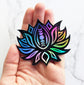 Lotus Moon Phase Holographic Sticker