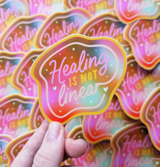 "Healing is not Linear" Vinyl Sticker