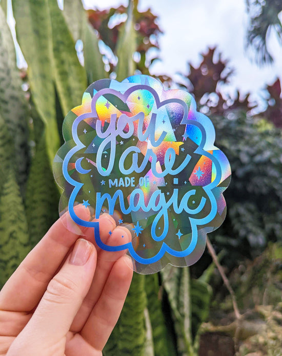 "You are Made of Magic" Rainbow Suncatcher Sticker