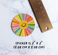 Happy Little Rainbow Sun Sticker