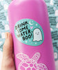 "Drink Some Water, Boo" Cute Little Ghost Water Bottle Sticker