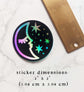 Sleepy Moon Holographic Vinyl Sticker