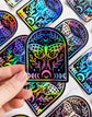 Celestial Luna Moth Holographic Vinyl Sticker