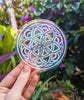 Rainbow Seed of Life Mandala Suncatcher Sticker
