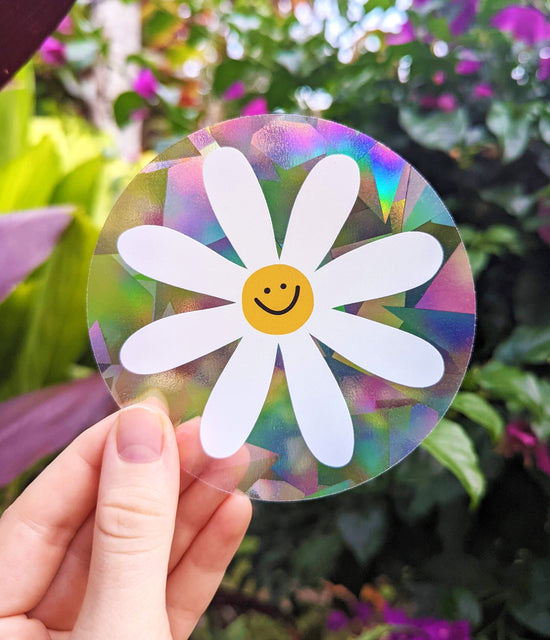 Happy Daisy Rainbow Suncatcher Sticker
