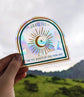"Grateful for the beauty of this new day" Rainbow Suncatcher