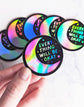 Holographic Moon Sticker "Everything will be ok"