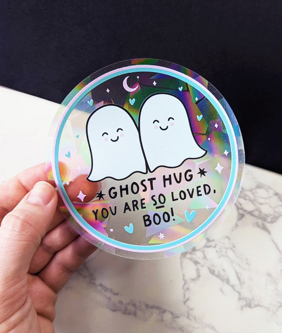 "You are so loved, boo" Ghost Rainbow Suncatcher