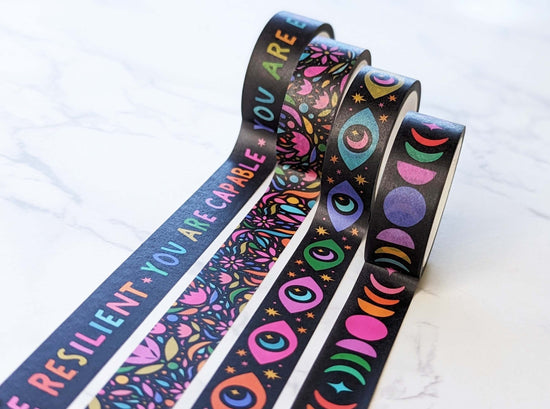 Colorful Coordinating Washi Tape for Planners, Crafts, Journaling