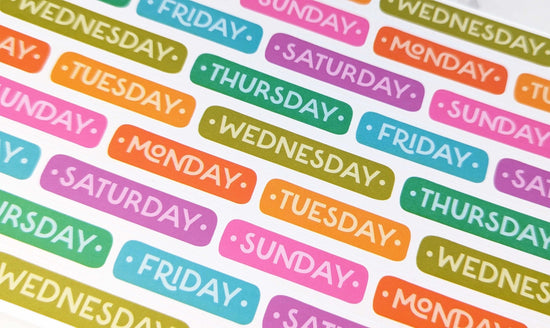 Days of the Week Washi Tape
