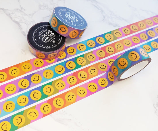 Rainbow Smiles Striped Washi Tape