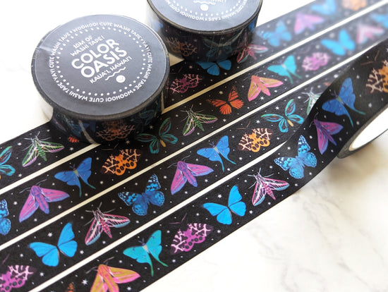 Colorful Celestial Butterflies & Moths Washi Tape