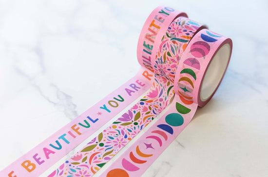 Colorful Pink Coordinating Washi Tape