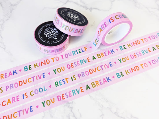 Colorful Gentle Reminders Healing Affirmations Washi Tape