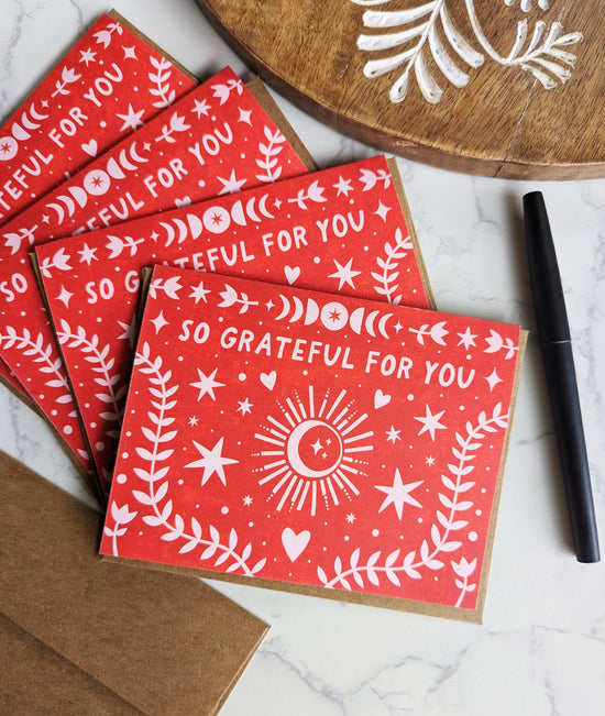 "So grateful for you" Eco-Friendly Holiday Thank You Cards