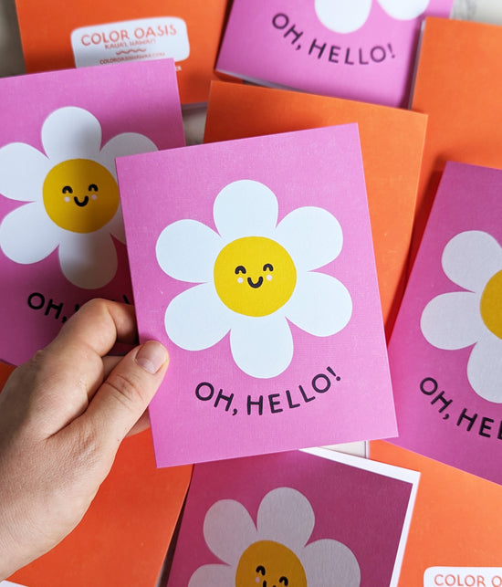 Happy Little Daisy Eco Friendly "Oh, hello!" Cards