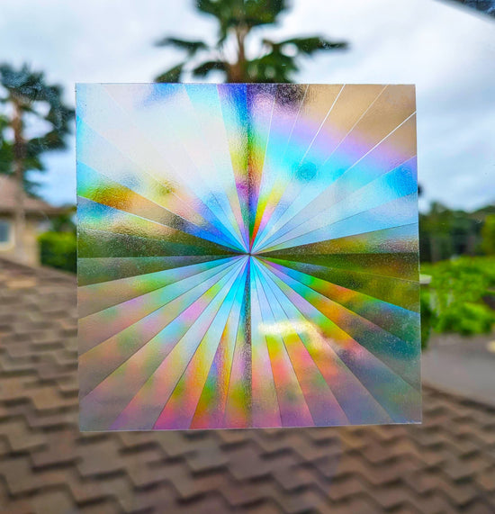 Perfect Radial Prism Suncatcher Sticker Radial Square