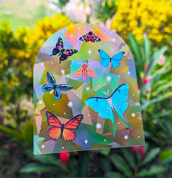 Celestial Butterflies & Moths Suncatcher Sticker Rainbow Maker