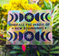 "Magic of New Beginnings" Moon Phase Suncatcher Sticker