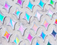 Mini Glitter Sparkle Star Stickers, Rainbow Holographic