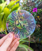 Celestial Sun & Moon Rainbow Suncatcher Sticker